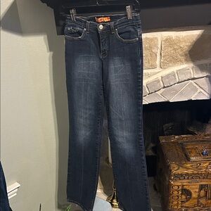 Classic Dark Denim Straight Leg Jeans